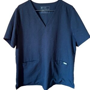 Figs Womens Casma Black Nursing Scrub Top sz XXL